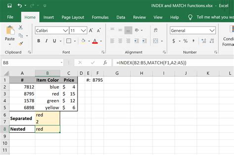 click cell click insert function button by formula bar click arrow. . Create a nested formula using the index and match functions